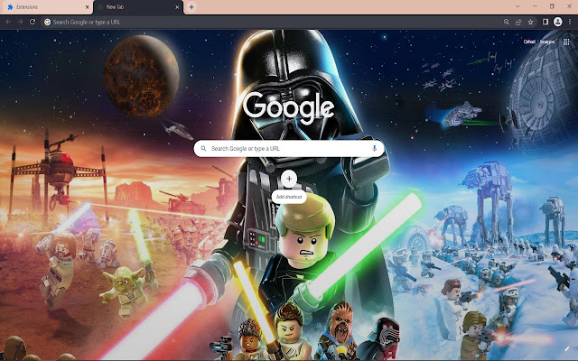 Lego Star Wars The Skywalker Browser Theme  from Chrome web store to be run with OffiDocs Chromium online