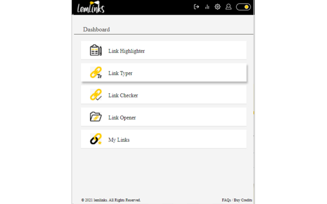 Lemlinks Link Discovery Made Easy  from Chrome web store to be run with OffiDocs Chromium online