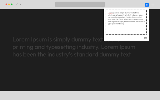 Len: Measure textual content  from Chrome web store to be run with OffiDocs Chromium online