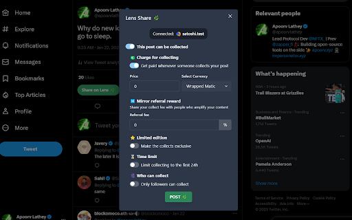 Lens Share  from Chrome web store to be run with OffiDocs Chromium online