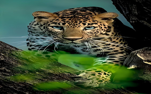 Leopard on the tree wallpaper  from Chrome web store to be run with OffiDocs Chromium online
