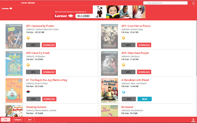 Lerner eReader  from Chrome web store to be run with OffiDocs Chromium online