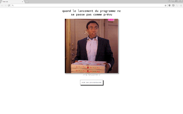 Les joies du code NewTab  from Chrome web store to be run with OffiDocs Chromium online