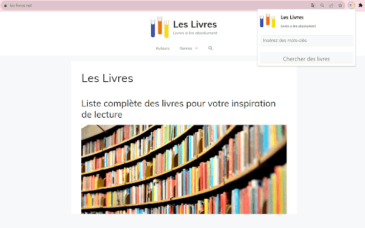 Les Livres  from Chrome web store to be run with OffiDocs Chromium online