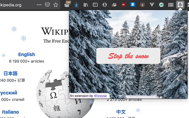 LetItSnow  from Chrome web store to be run with OffiDocs Chromium online