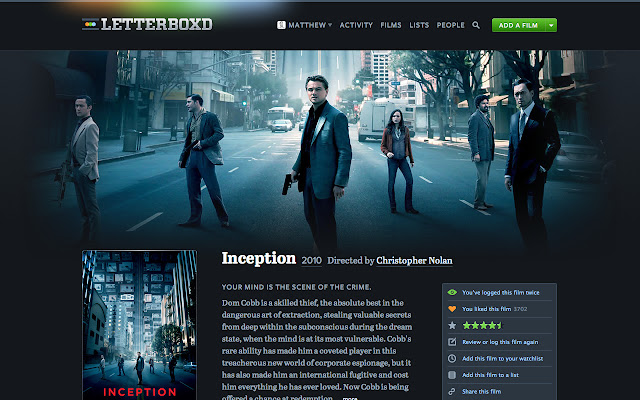 Letterboxd  from Chrome web store to be run with OffiDocs Chromium online