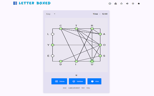 Letter Boxed Unlimited  from Chrome web store to be run with OffiDocs Chromium online