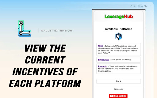 LeverageHub Crypto DEX Incentive Tracker  from Chrome web store to be run with OffiDocs Chromium online