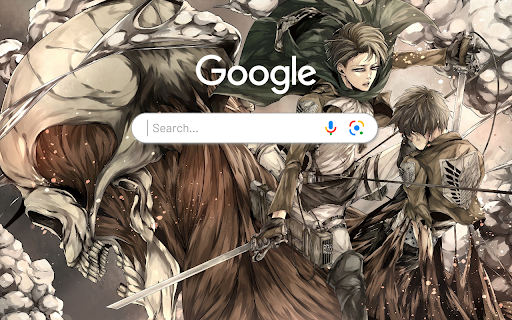 Levi and Eren Attack on Titan Anime Theme  from Chrome web store to be run with OffiDocs Chromium online
