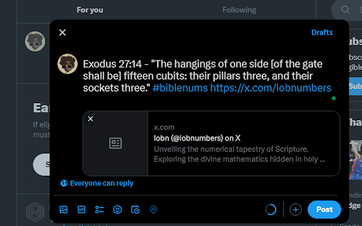 Lexicon of Biblical Numbers  from Chrome web store to be run with OffiDocs Chromium online