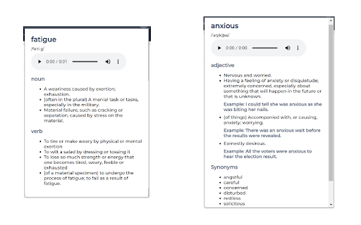 Lexipedia: Instant word definitions.  from Chrome web store to be run with OffiDocs Chromium online