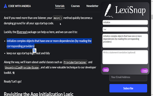 LexiSnap  from Chrome web store to be run with OffiDocs Chromium online