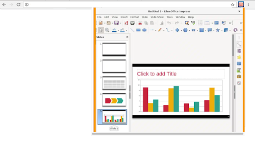 LibreOffice Impress online  from Chrome web store to be run with OffiDocs Chromium online