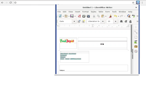 LibreOffice writer online  from Chrome web store to be run with OffiDocs Chromium online
