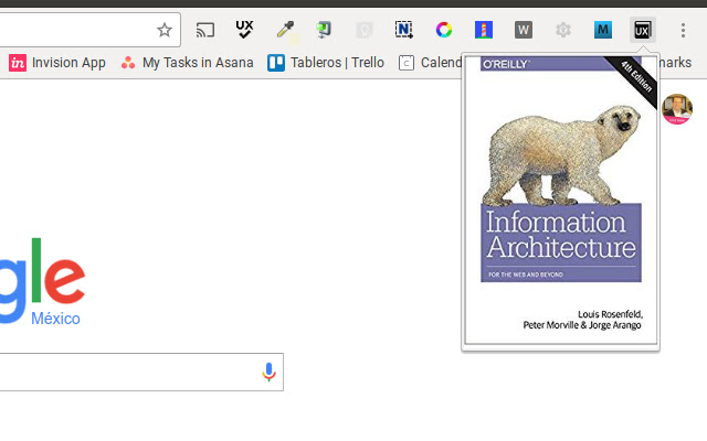 Libro de UX del día  from Chrome web store to be run with OffiDocs Chromium online