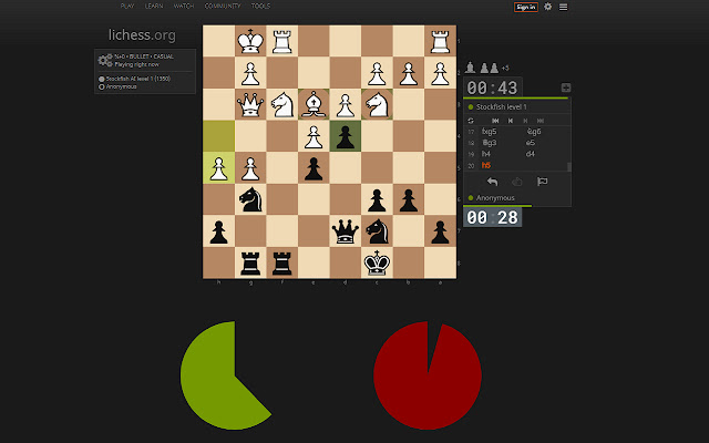 LiChess Animated Clock  from Chrome web store to be run with OffiDocs Chromium online