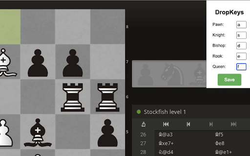 Lichess.org crazyhouse extension  from Chrome web store to be run with OffiDocs Chromium online