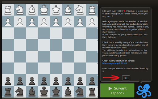 Lichess Study TTS  from Chrome web store to be run with OffiDocs Chromium online