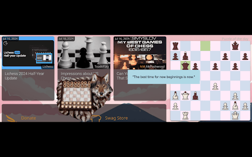 Lichess Virtual Pet with Quotes  from Chrome web store to be run with OffiDocs Chromium online