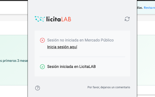 LicitaLAB para Mercado Público  from Chrome web store to be run with OffiDocs Chromium online