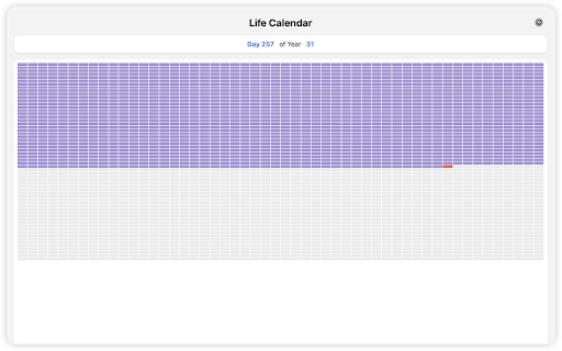 Life Calendar  from Chrome web store to be run with OffiDocs Chromium online