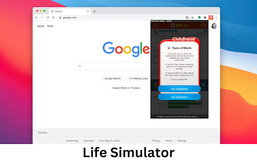 Life Simulator  from Chrome web store to be run with OffiDocs Chromium online