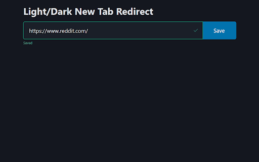 Light/Dark New Tab Redirect  from Chrome web store to be run with OffiDocs Chromium online
