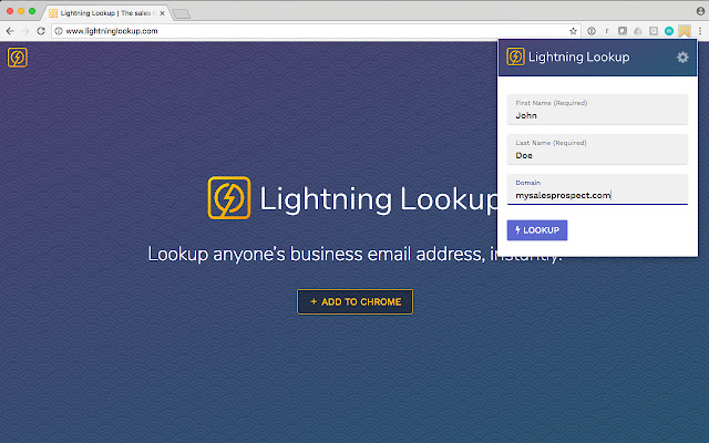 Lightning Lookup  from Chrome web store to be run with OffiDocs Chromium online