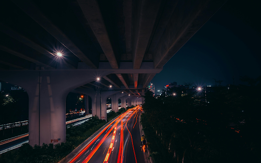 Light Trails on Street at Night  from Chrome web store to be run with OffiDocs Chromium online