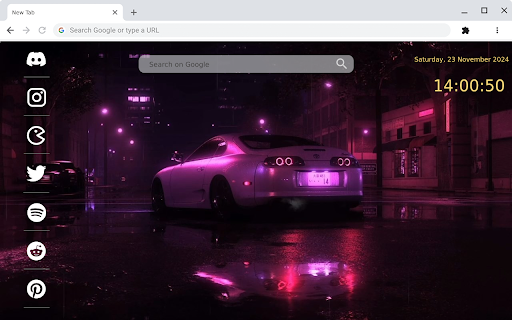 Light up your browser with the Night Neon Supra live wallpaper  from Chrome web store to be run with OffiDocs Chromium online