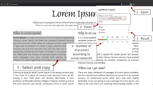LightWord Counter  from Chrome web store to be run with OffiDocs Chromium online