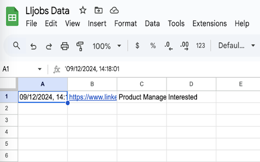 LIjobs  from Chrome web store to be run with OffiDocs Chromium online