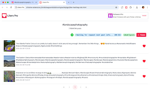 Likers Pro IG Auto Like Tool  from Chrome web store to be run with OffiDocs Chromium online