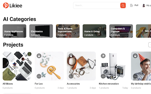 Likiee  from Chrome web store to be run with OffiDocs Chromium online