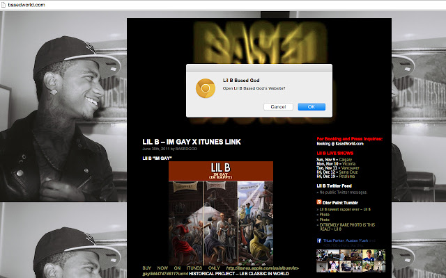Lil B Based God  from Chrome web store to be run with OffiDocs Chromium online