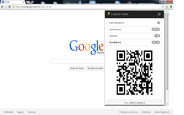 LimeCoinX Wallet  from Chrome web store to be run with OffiDocs Chromium online