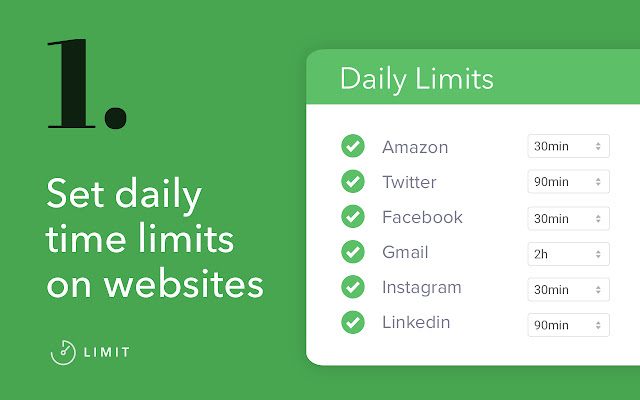 Limit Set Limits for Distracting Sites  from Chrome web store to be run with OffiDocs Chromium online