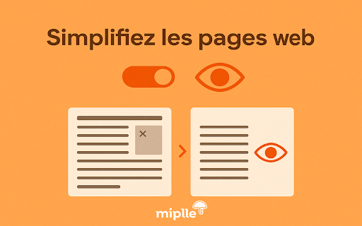 Limpar páginas Página Limpa Leitura Simples Miplle  from Chrome web store to be run with OffiDocs Chromium online