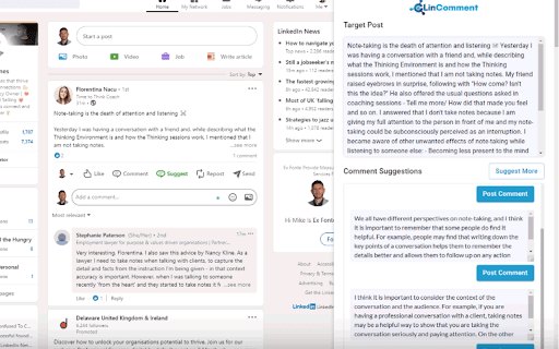 LinComment  from Chrome web store to be run with OffiDocs Chromium online
