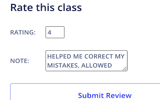 Lingoda class review helper  from Chrome web store to be run with OffiDocs Chromium online