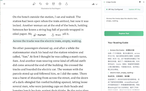 Lingo Guide  from Chrome web store to be run with OffiDocs Chromium online