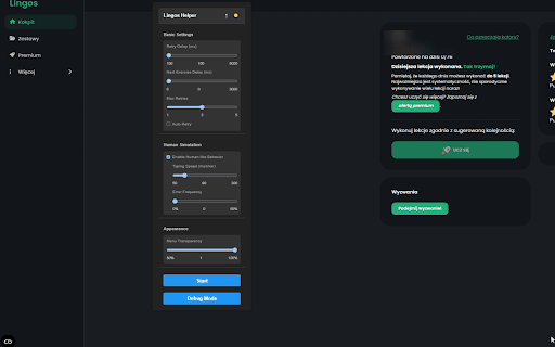 Lingos Helper  from Chrome web store to be run with OffiDocs Chromium online