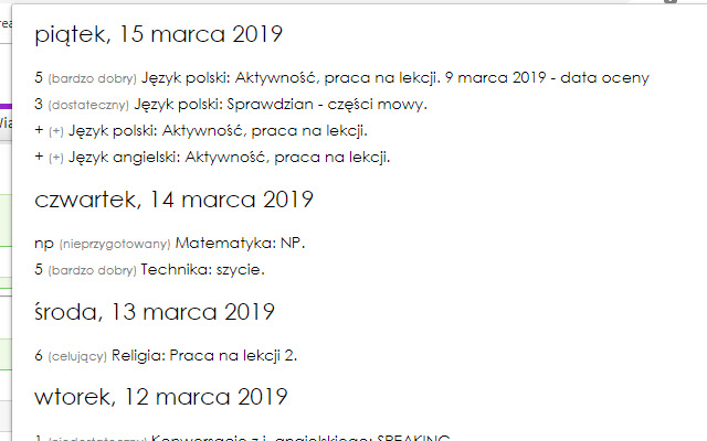 Linia czasu dla Dziennika Elektronicznego  from Chrome web store to be run with OffiDocs Chromium online