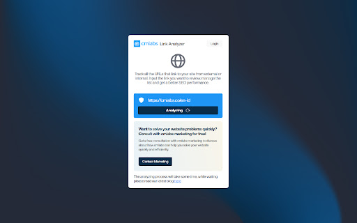 Link Analyzer cmlabs SEO Tools  from Chrome web store to be run with OffiDocs Chromium online