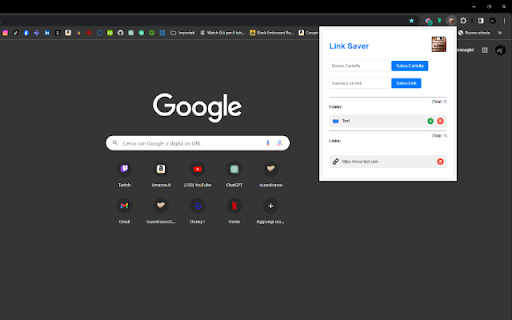 Link and Folder Saver  from Chrome web store to be run with OffiDocs Chromium online