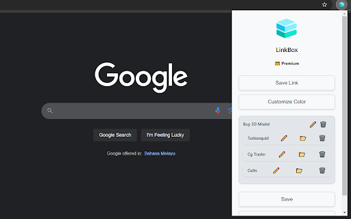 LinkBox  from Chrome web store to be run with OffiDocs Chromium online