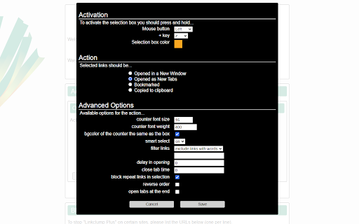 Linkclump Plus  from Chrome web store to be run with OffiDocs Chromium online