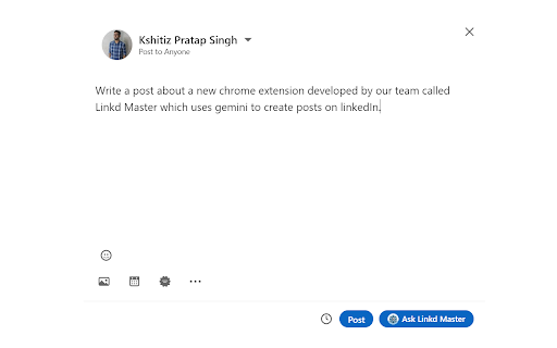 Linkd Master  from Chrome web store to be run with OffiDocs Chromium online