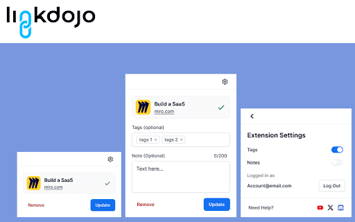 Linkdojo  from Chrome web store to be run with OffiDocs Chromium online