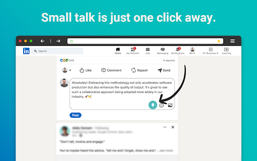 LinkedIDontKnowWhatToReplyAI  from Chrome web store to be run with OffiDocs Chromium online